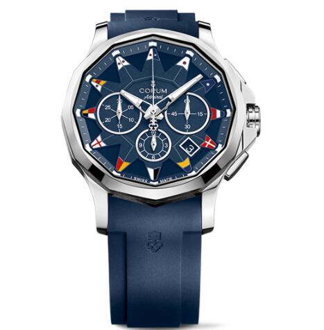 Review Copy Corum Admiral 42 Chronograph Watch A984/03156 - 984.101.20/F373 AB12 - Click Image to Close